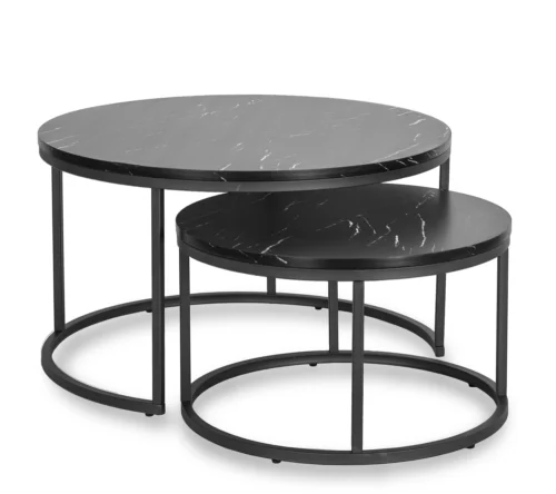 Set de masă din marmură neagră MAURO MAX