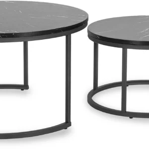 Set de masă din marmură neagră MAURO MAX