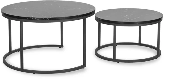 Set de masă din marmură neagră MAURO MAX