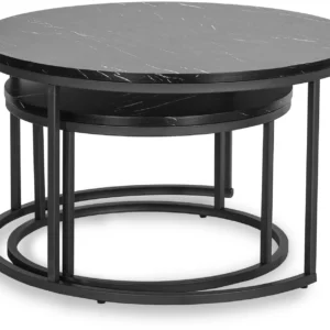 Set de masă din marmură neagră MAURO MAX
