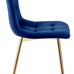 Scaun YORK din velur albastru închis