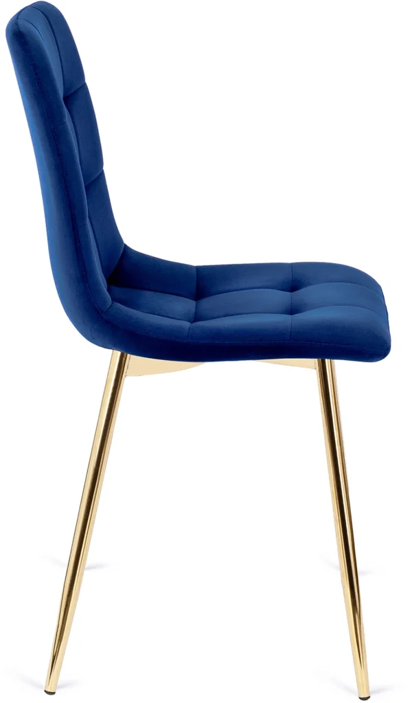 Scaun YORK din velur albastru închis