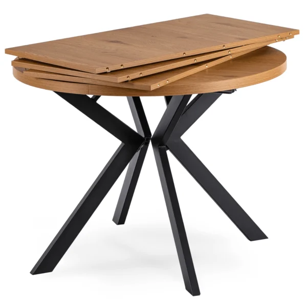 product-2804-5 Masă extensibilă LUKAS 100–250 cm Stejar auriu/Negru
