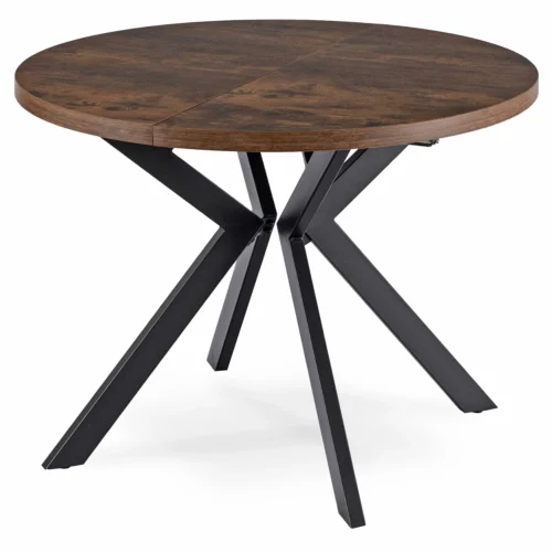 Masă extensibilă LUKAS 100–250 cm Stejar rustic/Negru