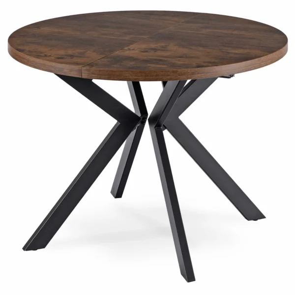 Masă extensibilă LUKAS 100–250 cm Stejar rustic/Negru