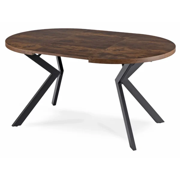 Masă extensibilă LUKAS 100–250 cm Stejar rustic/Negru