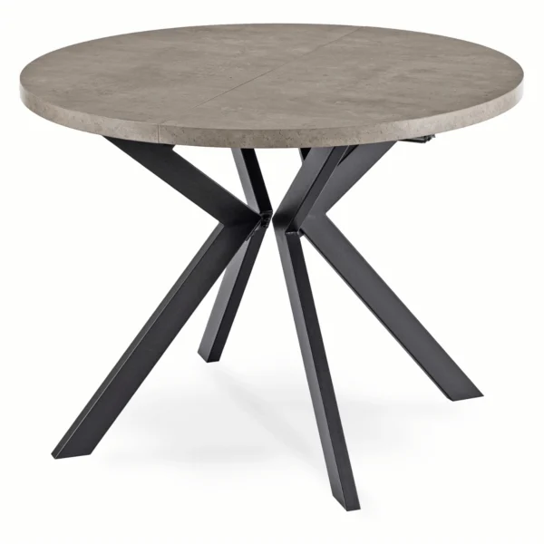 Masă extensibilă LUKAS 100–250 cm Beton/Negru