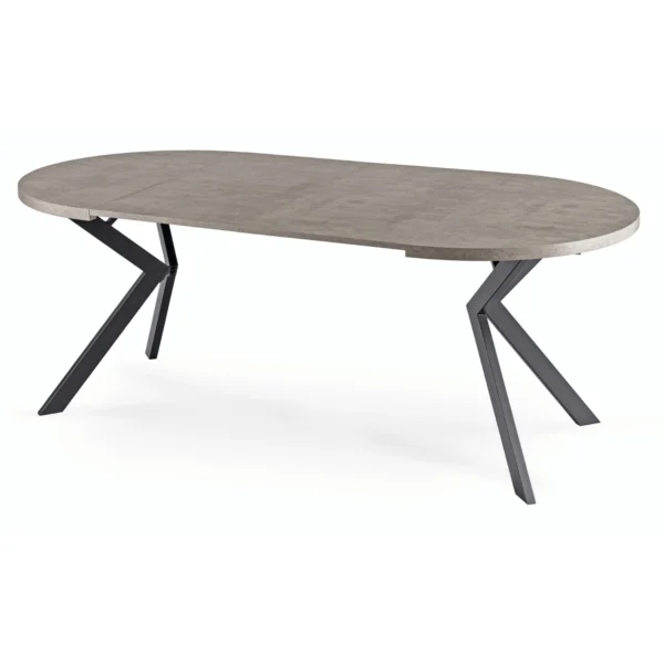 Masă extensibilă LUKAS 100–250 cm Beton/Negru