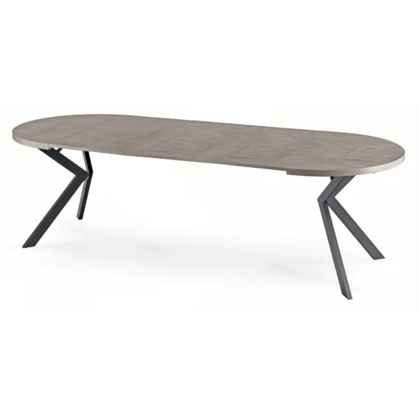 Masă extensibilă LUKAS 100–250 cm Beton/Negru