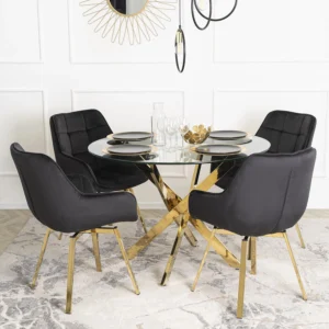 product-2808-1 Scaun pivotant MIA, velur negru