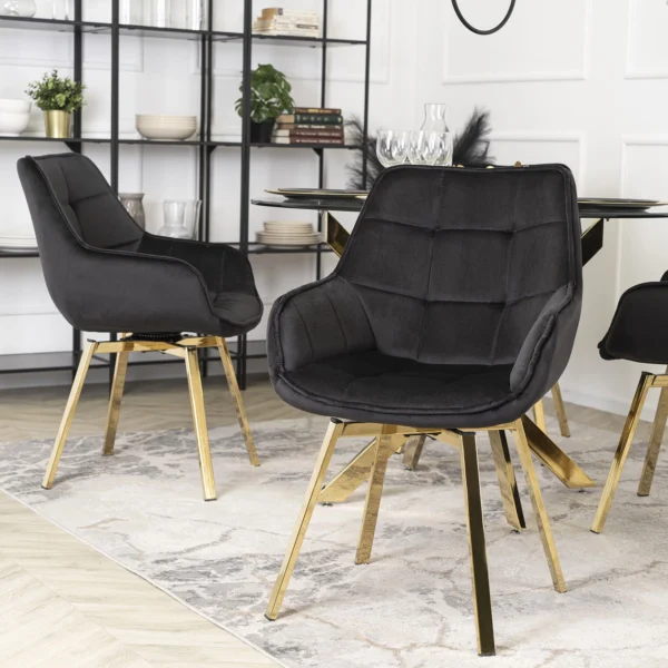 product-2808-2 Scaun pivotant MIA, velur negru