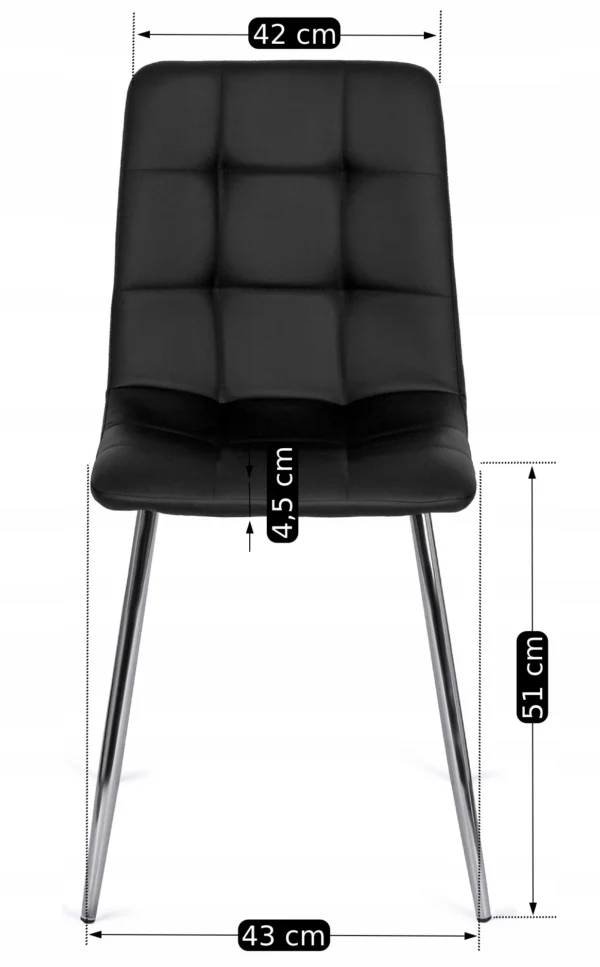 product-2809-4 Scaun ENZO negru Eco-piele — MOBILA