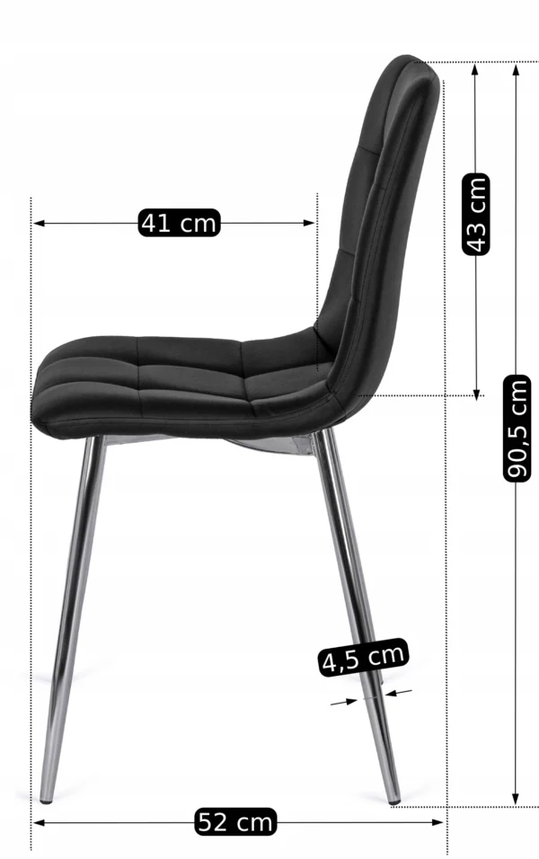 product-2809-5 Scaun ENZO negru Eco-piele — MOBILA