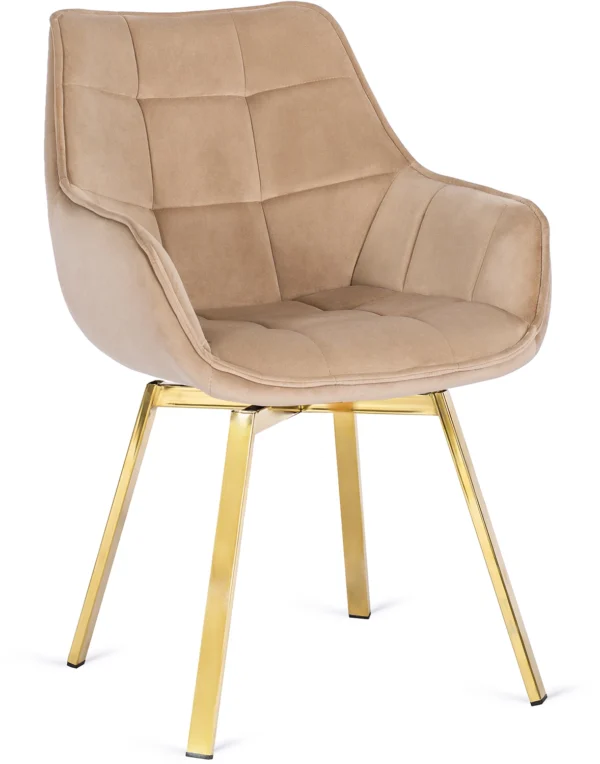 product-2810-4 Scaun pivotant MIA din velur bej