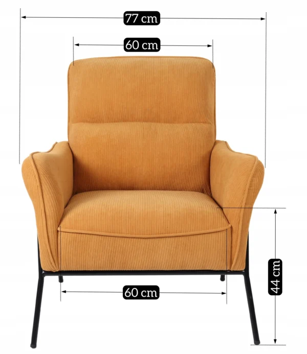 Scaun reclinabil ALBERTO Mustard