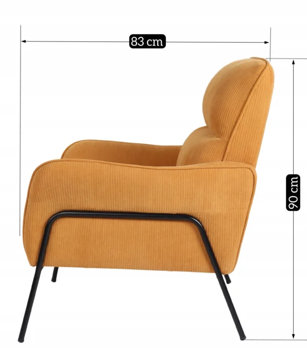 Scaun reclinabil ALBERTO Mustard