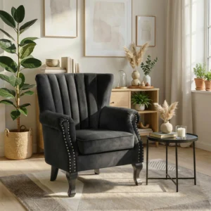 product-2813-0-1 Fotoliu MALLO din velur negru