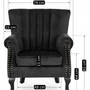 product-2813-6 Fotoliu MALLO din velur negru