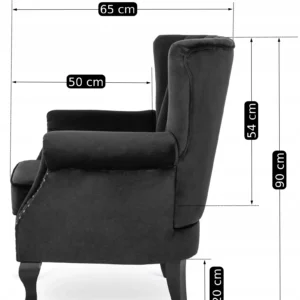 product-2813-7 Fotoliu MALLO din velur negru