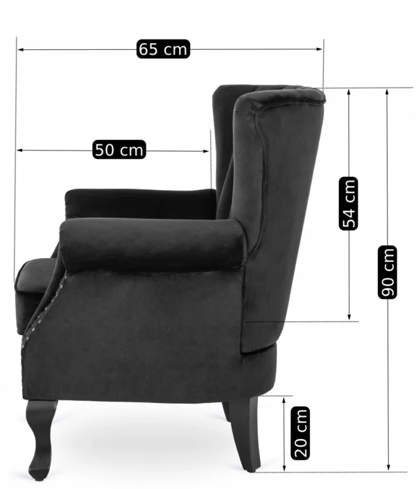 product-2813-7 Fotoliu MALLO din velur negru