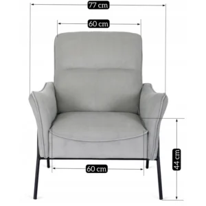 ALBERTO Fotoliu extensibil Gri