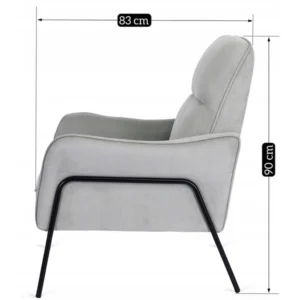 ALBERTO Fotoliu extensibil Gri