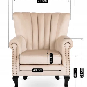 product-2815-5 Fotoliu MALLO din velur bej