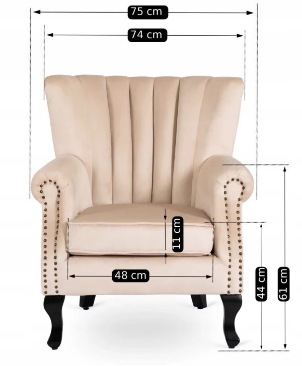 product-2815-5 Fotoliu MALLO din velur bej