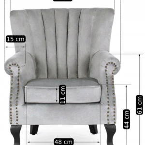 product-2820-5 Fotoliu MALLO din velur gri