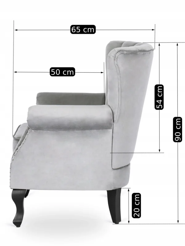 product-2820-6 Fotoliu MALLO din velur gri