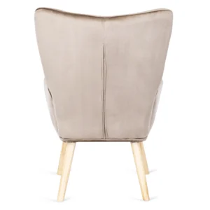 product-2821-5 Fotoliu de relaxare LOZANO cu suport pentru picioare, bej, din catifea — Fotolii cu taburet