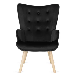 product-2822-1 Scaun LOZANO cu suport pentru picioare, velur negru