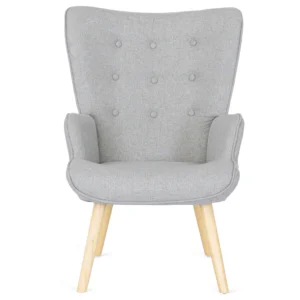 product-2824-1 Fotoliu de relaxare LOZANO 2 cu suport pentru picioare, gri — Fotolii cu taburet