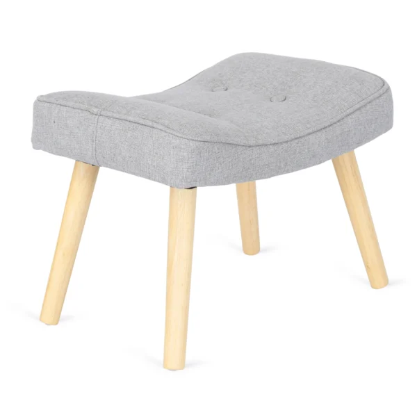 product-2824-5 Fotoliu de relaxare LOZANO 2 cu suport pentru picioare, gri — Fotolii cu taburet