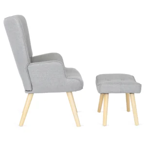 product-2824-6 Fotoliu de relaxare LOZANO 2 cu suport pentru picioare, gri — Fotolii cu taburet
