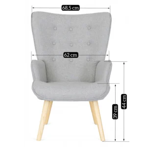 product-2824-7 Fotoliu de relaxare LOZANO 2 cu suport pentru picioare, gri — Fotolii cu taburet