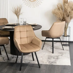 product-2825-1 Scaun pivotant LUNA din velur bej