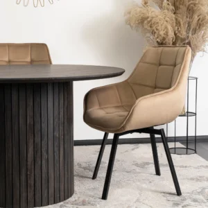 product-2825-2 Scaun pivotant LUNA din velur bej