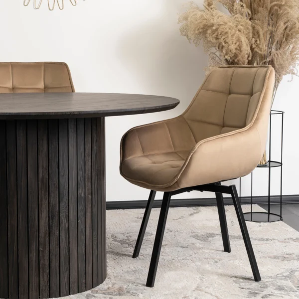 product-2825-2 Scaun pivotant LUNA din velur bej