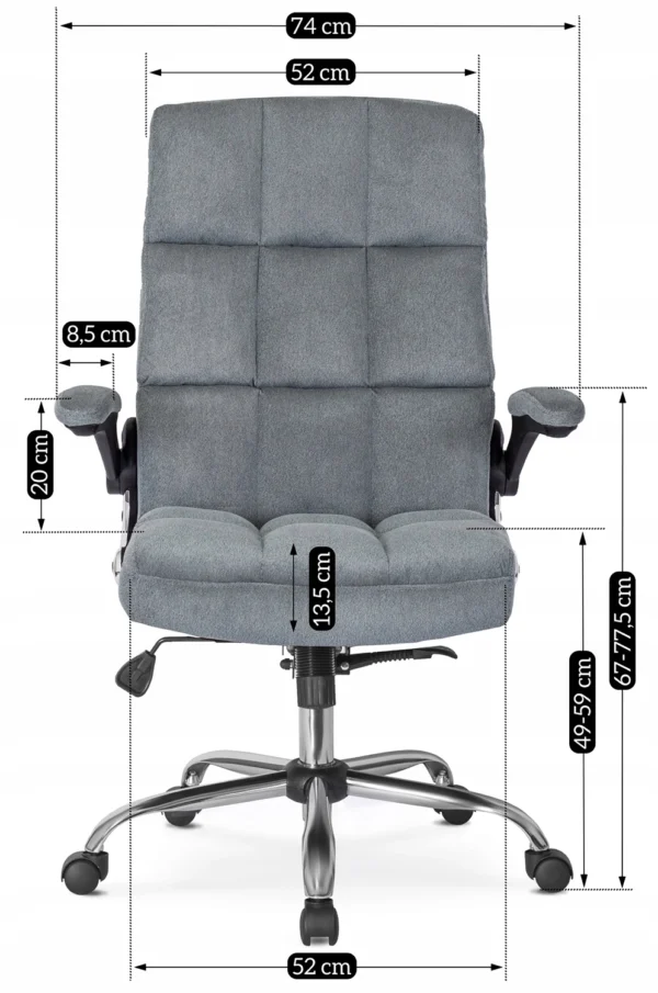 product-2827-6 Scaun pivotant LONDON Gri