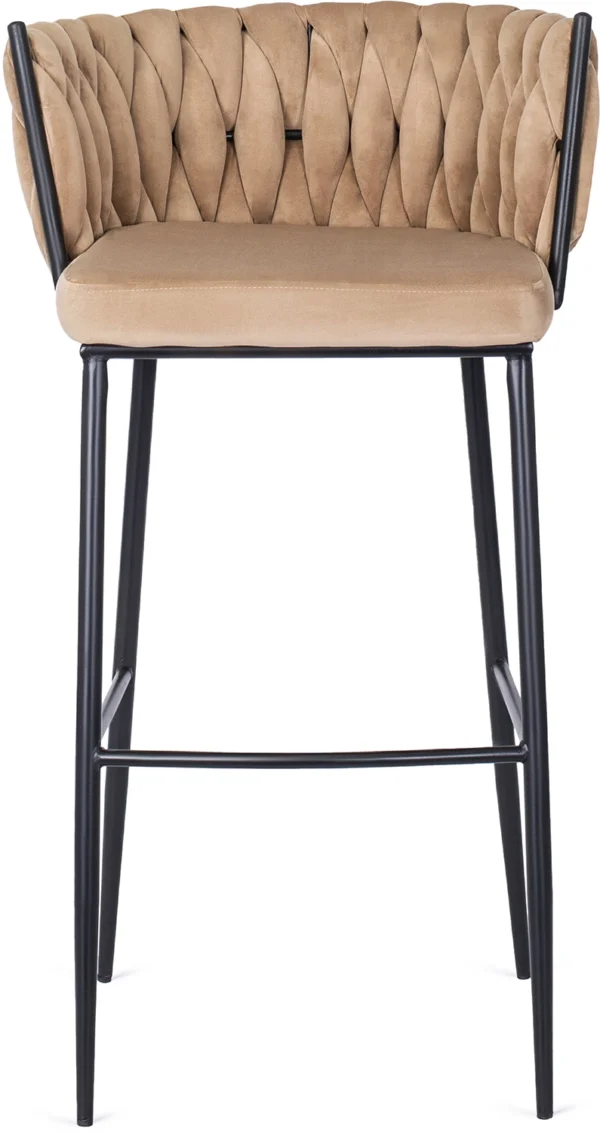 product-2830-1 FLORES hocker din catifea bej — MOBILA