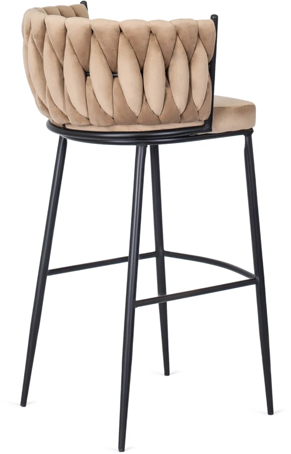 product-2830-2 FLORES hocker din catifea bej — MOBILA