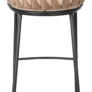 product-2830-4 FLORES hocker din catifea bej — MOBILA