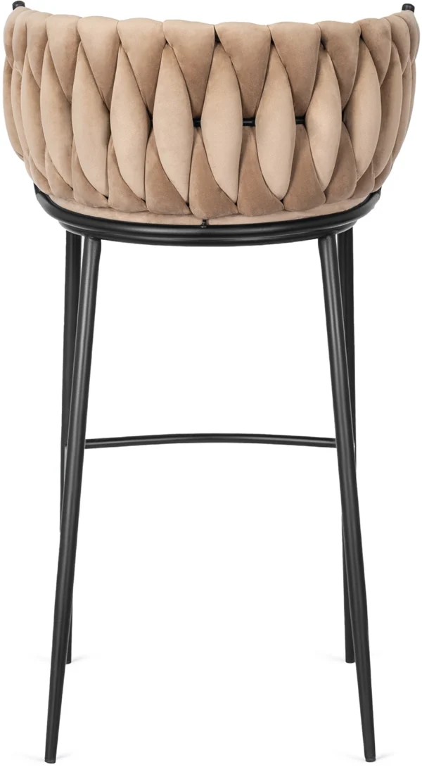 product-2830-4 FLORES hocker din catifea bej — MOBILA