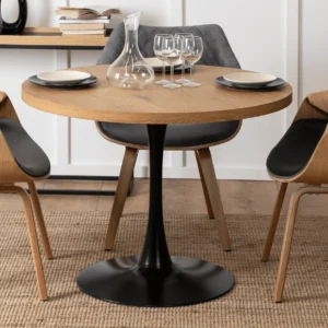 product-2831-0-1 LINO masă 100 cm stejar aur/negru — Mese