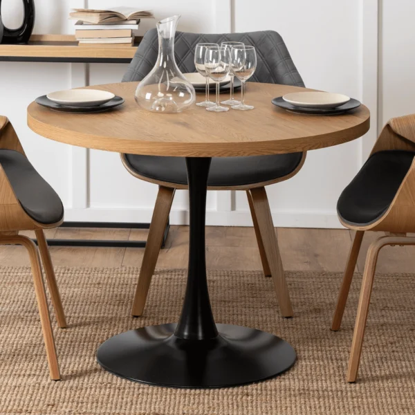 product-2831-0-1 LINO masă 100 cm stejar aur/negru — Mese
