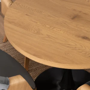 product-2831-2 LINO masă 100 cm stejar aur/negru — Mese