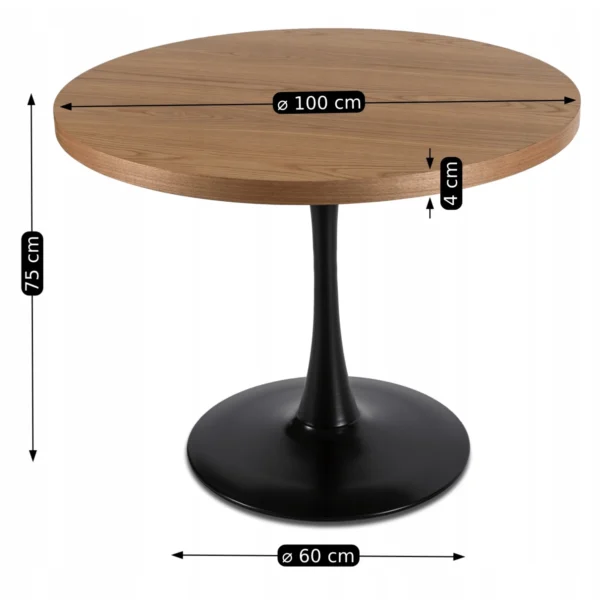 product-2831-6 LINO masă 100 cm stejar aur/negru — Mese