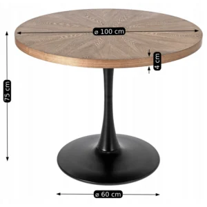 product-2836-5 Masa LINO 100 cm Nuc/Negru — Mese