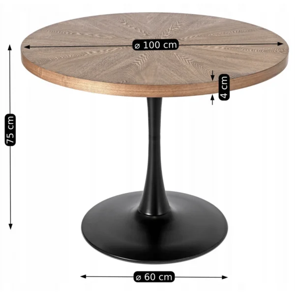 product-2836-5 Masa LINO 100 cm Nuc/Negru — Mese